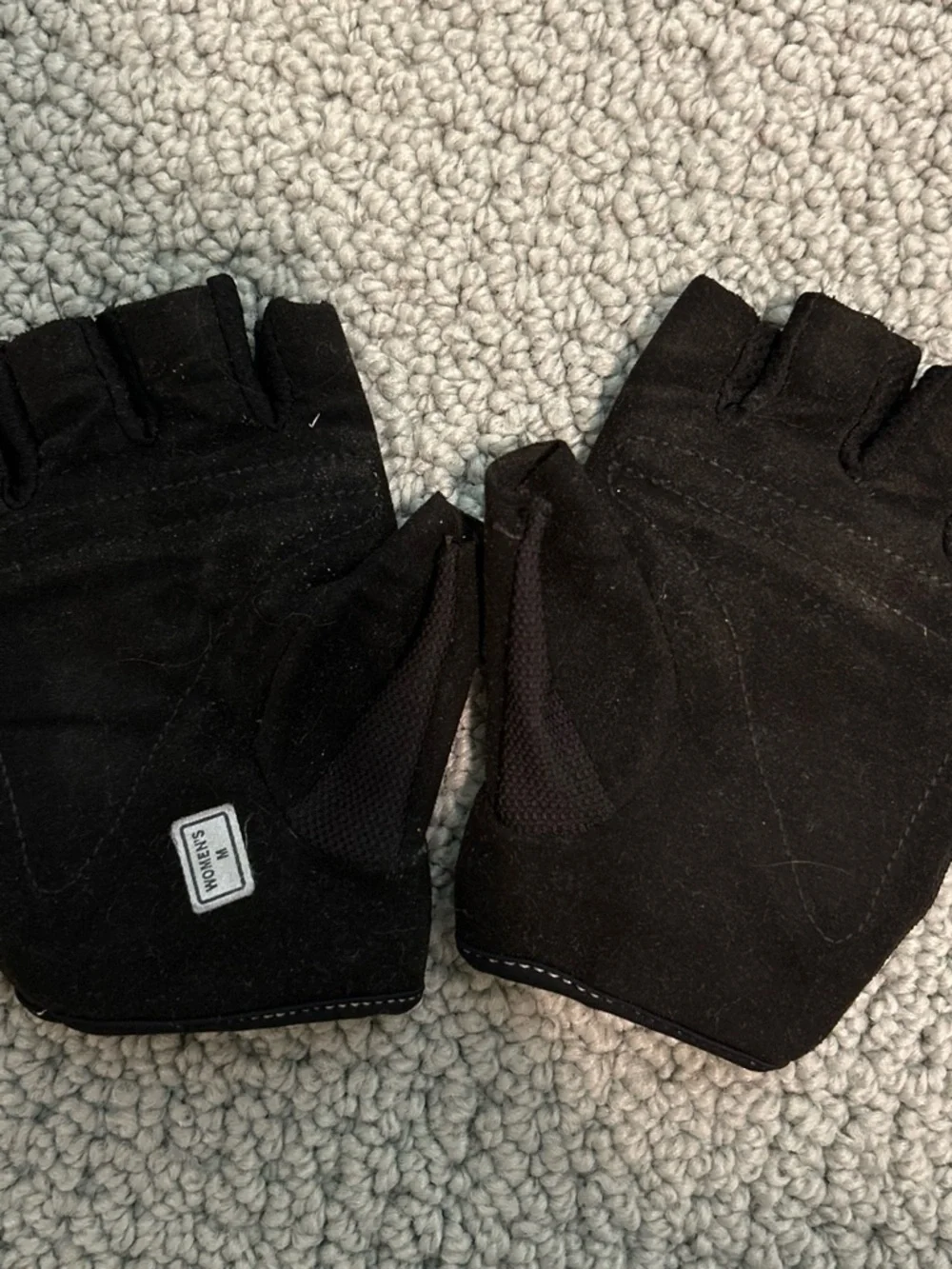 Nike Black Fingerless Training Gloves with White Swoosh